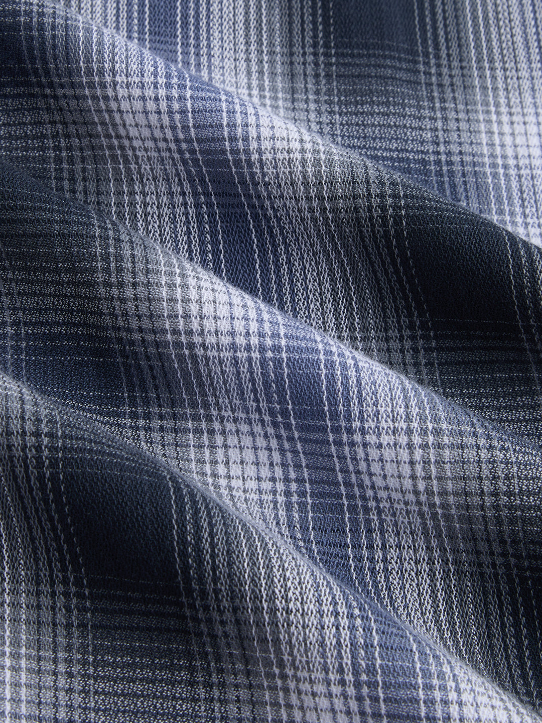 Navy Horizon Checked Oversized Shirt