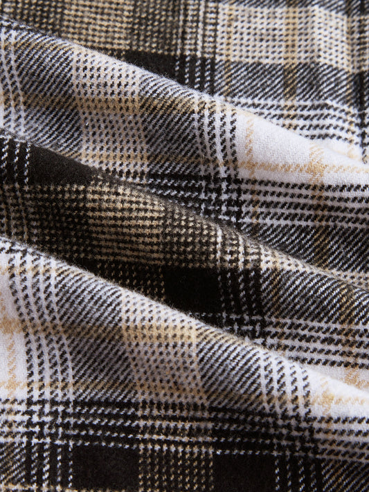 Multicolor Checked Oversized Flannel Shirt