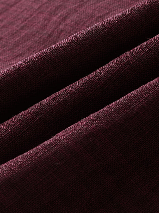 Wine Slub Textured Oversized Shirt
