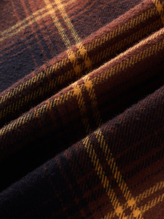 Brown Checked Oversized Flannel