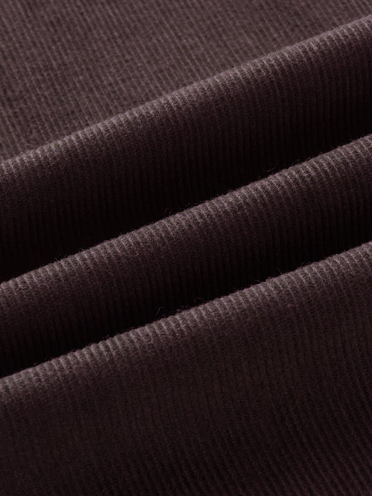 Dark Grey Corduroy Oversized Shirt