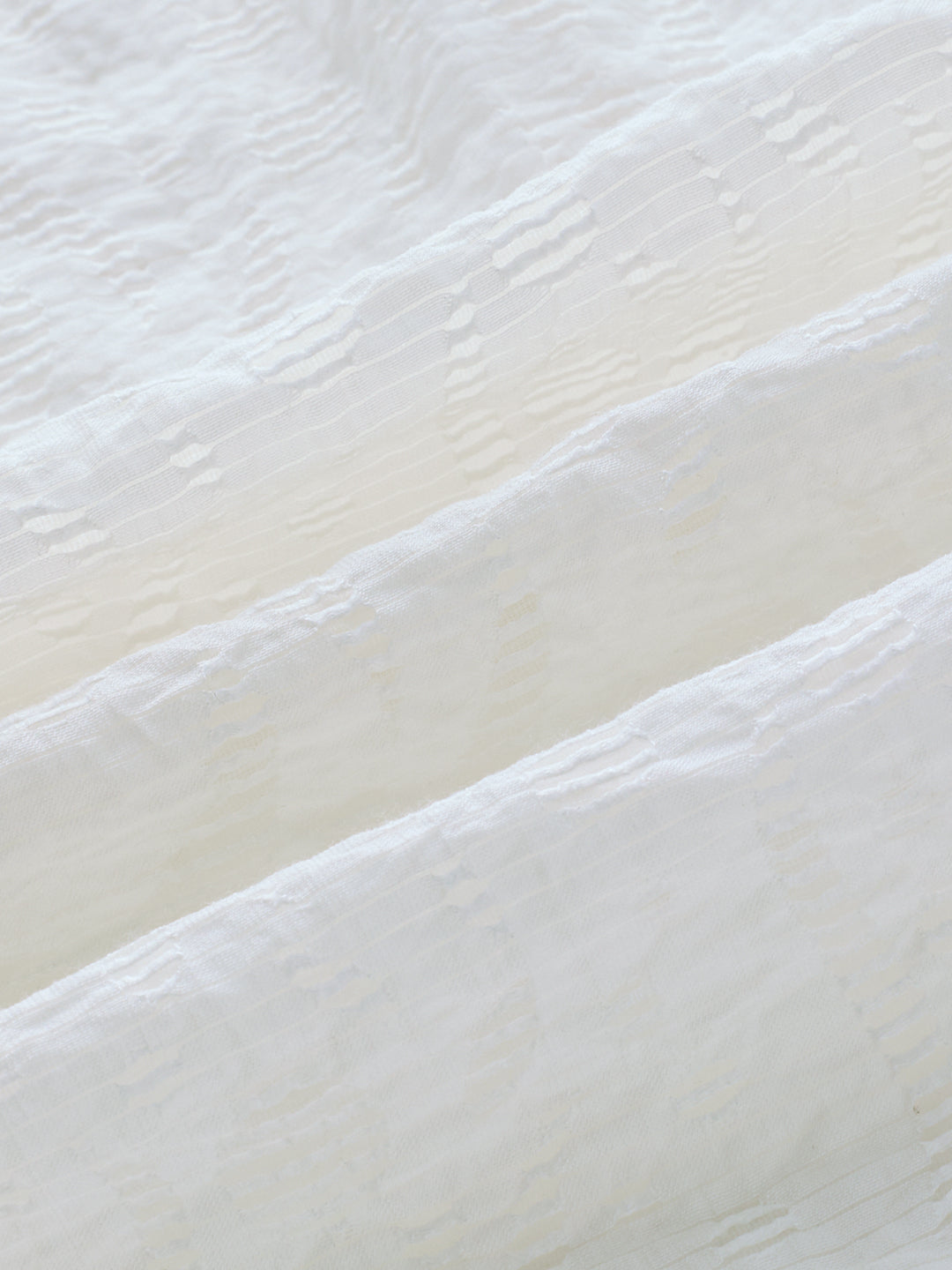 Pearl White Ripple Weave Oversized shirt