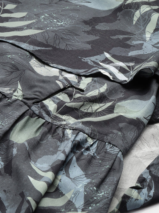 Multicolor Tropical Printed Maternity Dress