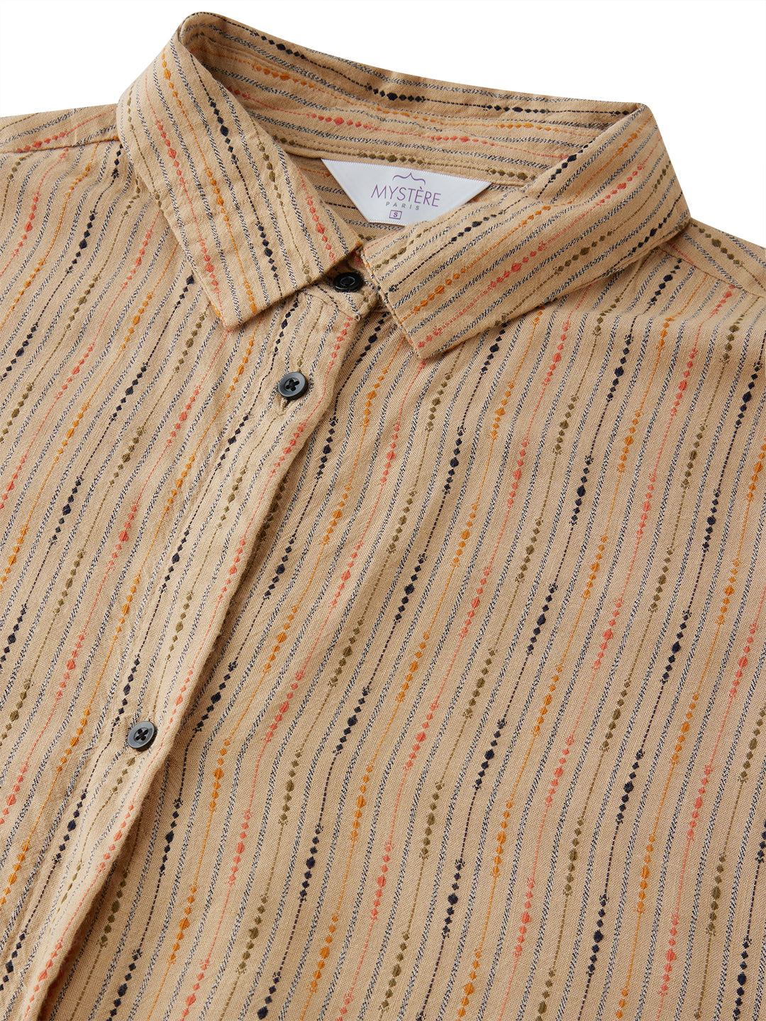 Tan Brown Dobby Oversized Shirt