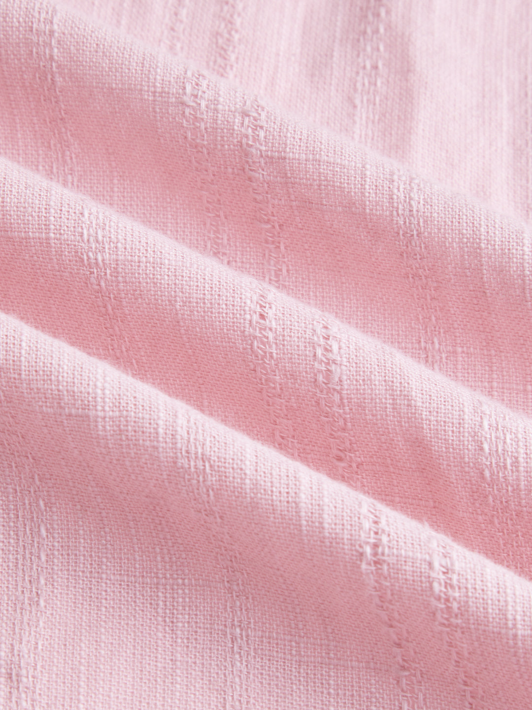 Soft Pink Air Striped Textured Overszsized Shirt