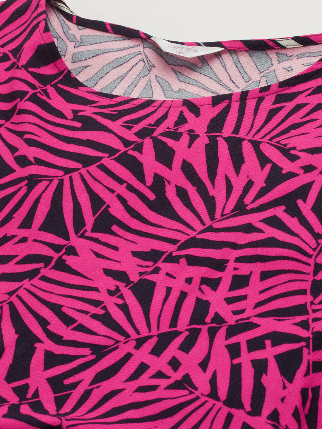 Pink & Black Multicolor Abstract Printed Maternity Dress