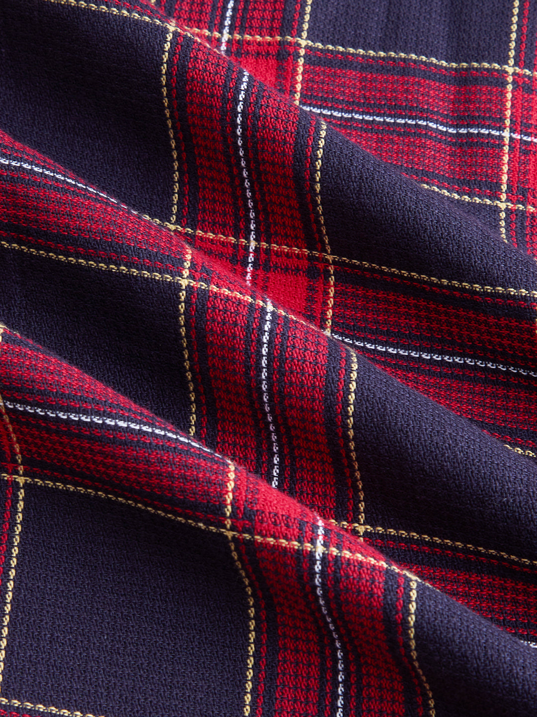 Red and Black Tartanique Checked Oversized Shirt