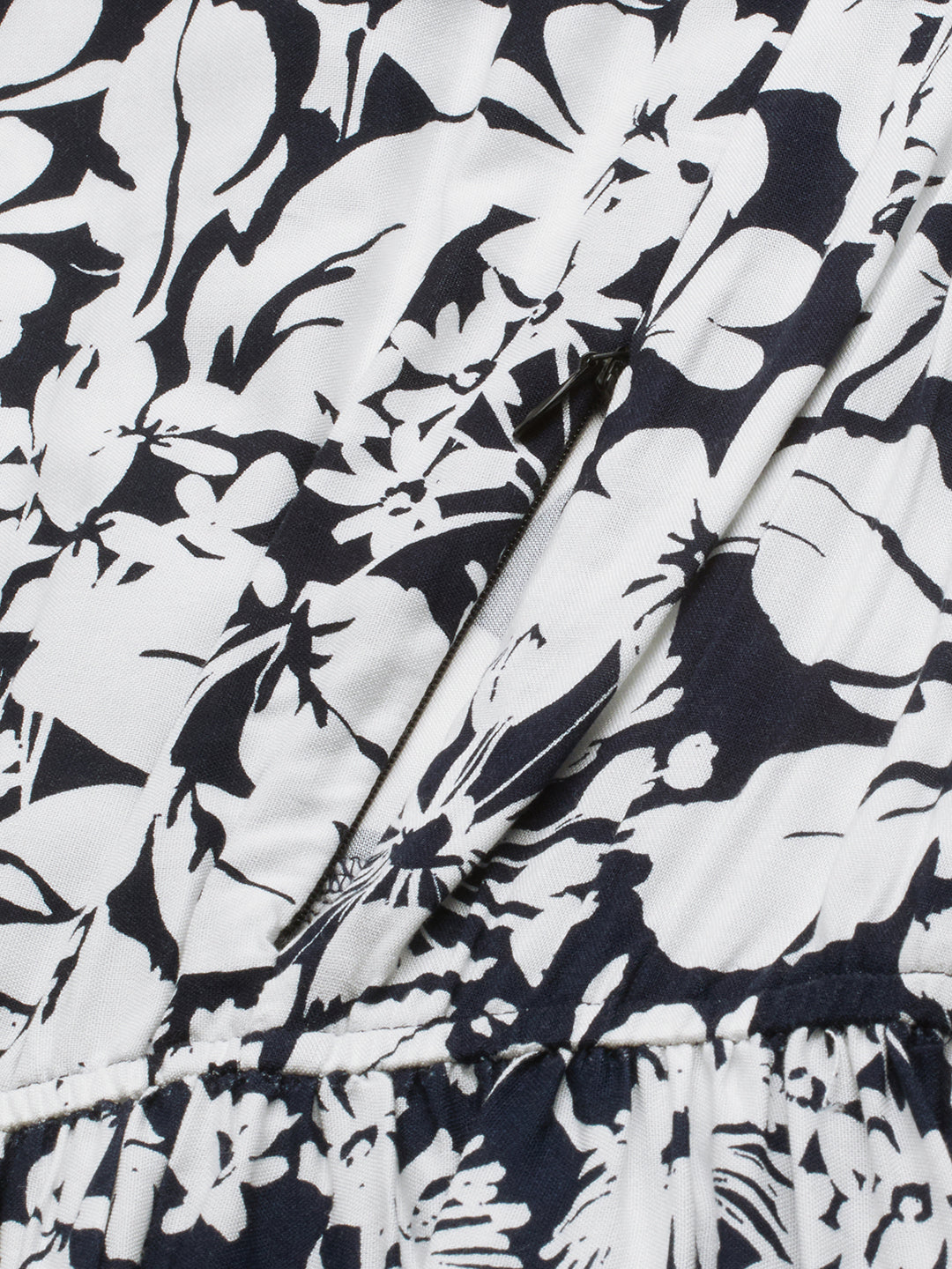 Monochrome Bloom Printed Maternity Dress