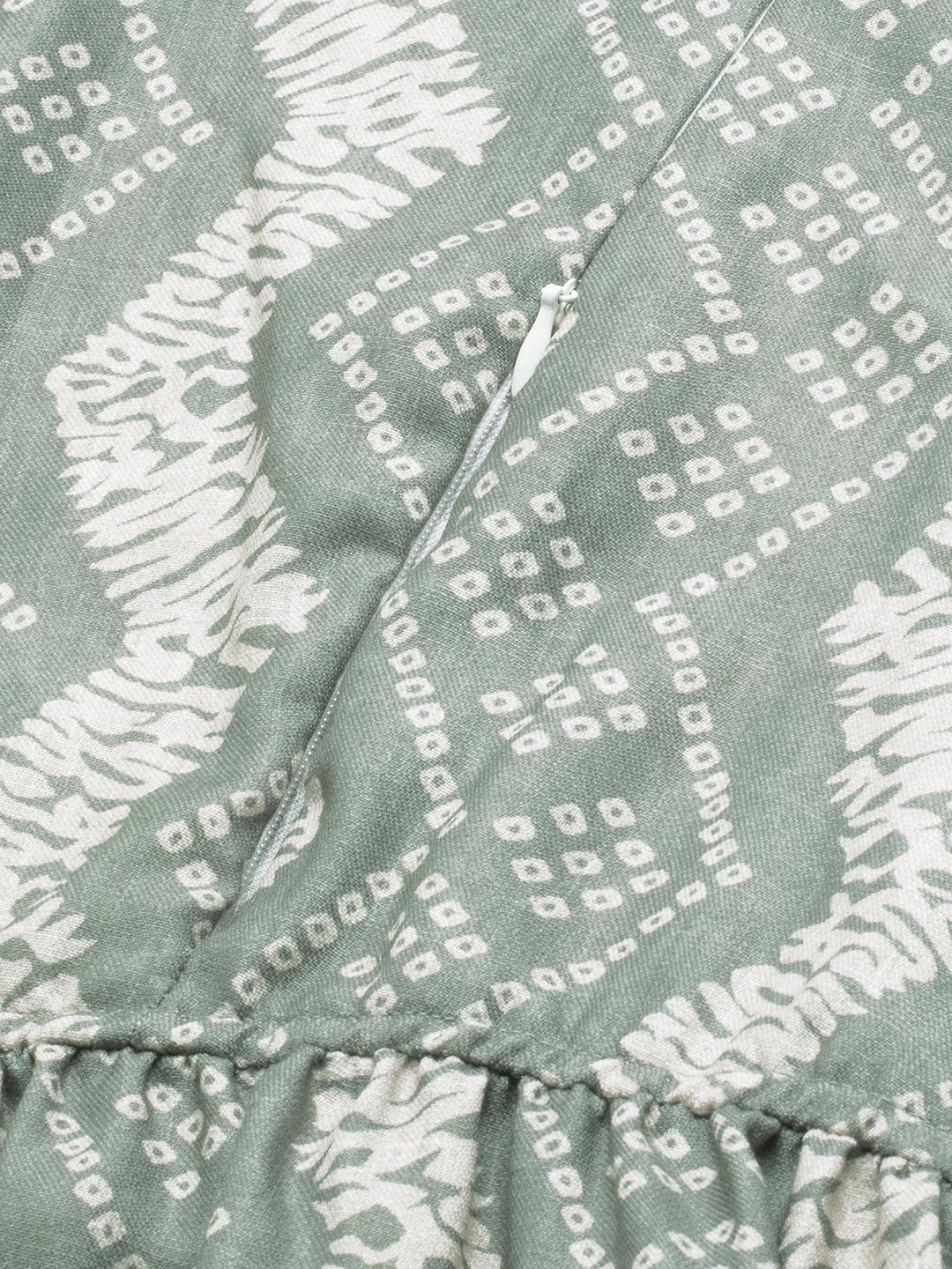 Milestone Grey Ikat Printed Maternity Dress