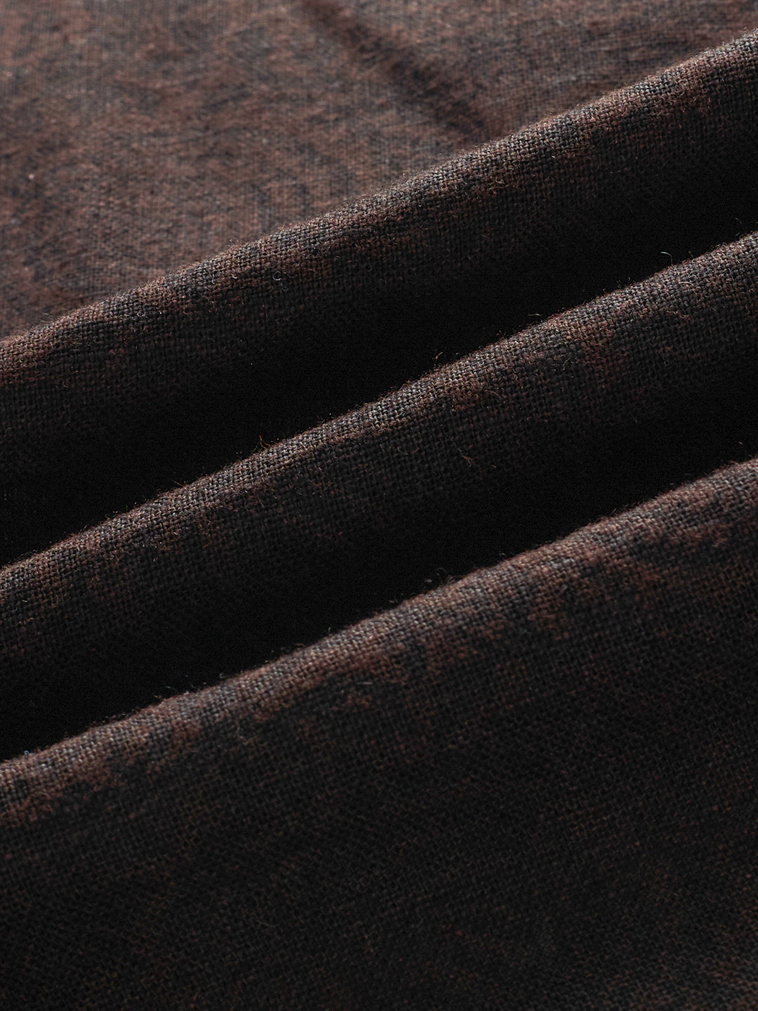 Bistre Brown Artistic Printed Oversized Shirt