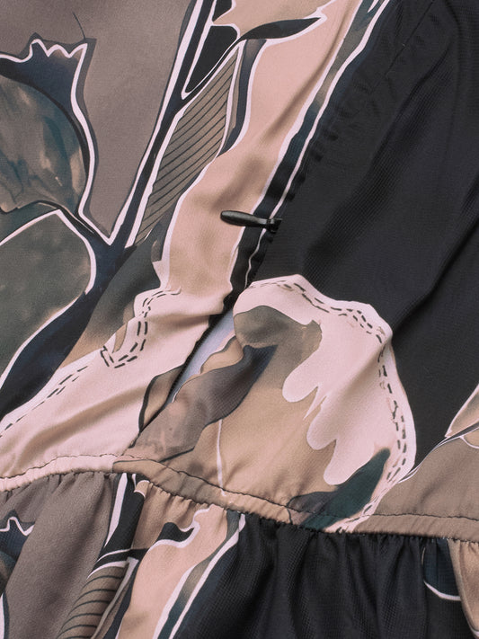 Multicolor Abstract Printed Maternity Dress