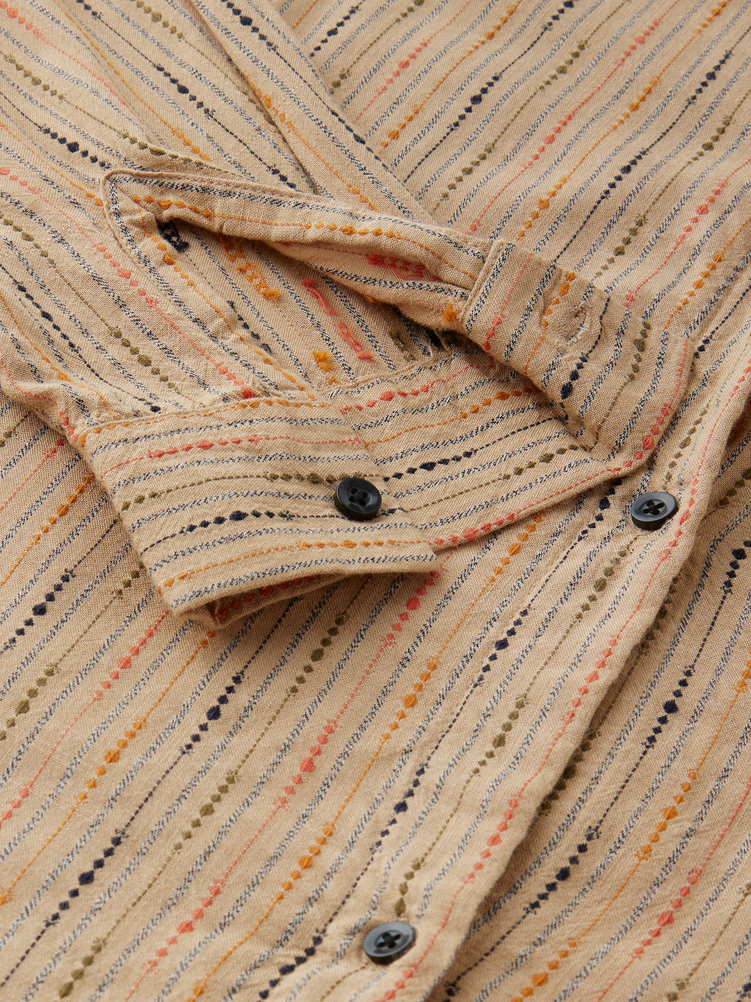 Tan Brown Dobby Oversized Shirt