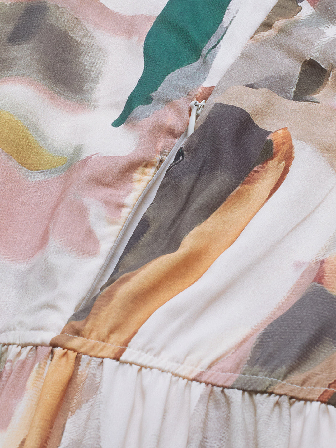 Multicolor Serene Hues Printed Maternity Dress