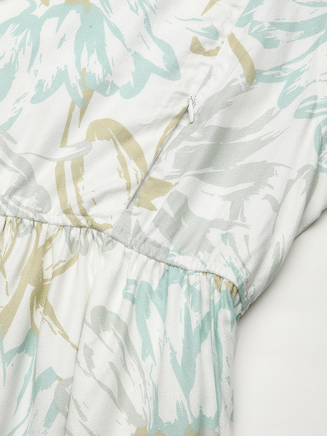 Soft White Floral Printed Maternity Dress
