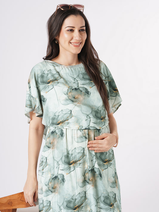 Ethereal Bloom Comfy Maternity Dress