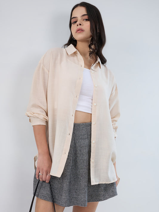 Classic Beige Oversized Shirt
