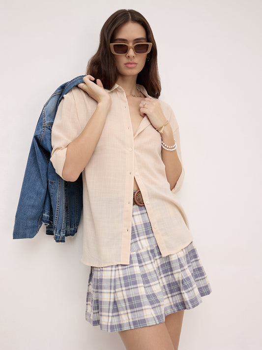 Classic Beige Oversized Shirt