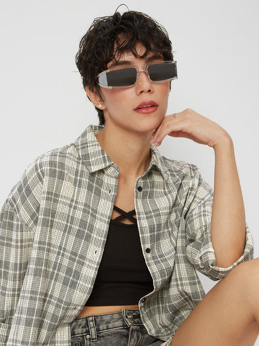 Multicolor Checkered Oversized Shirt