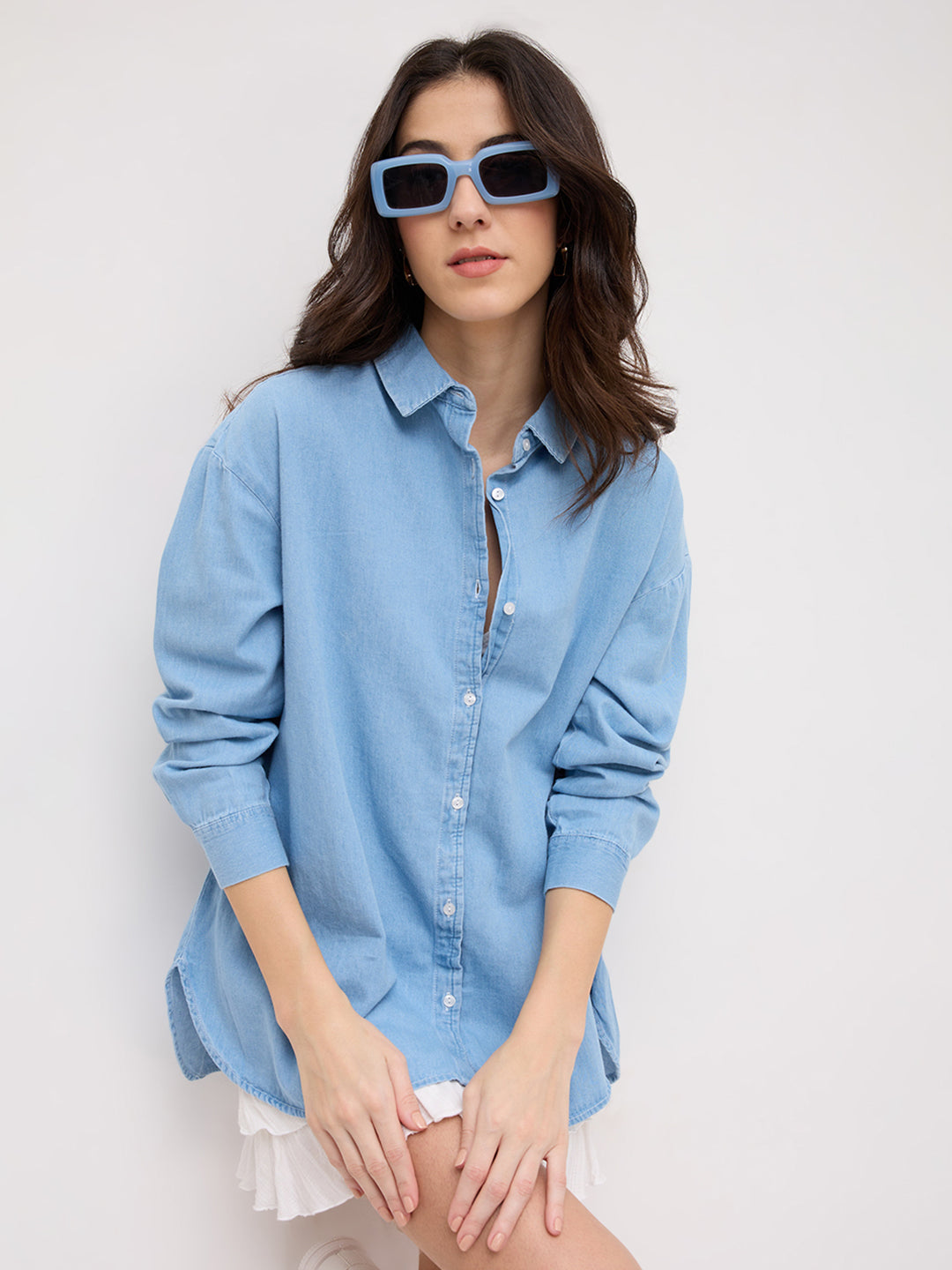 Blue Denim Oversized Shirt