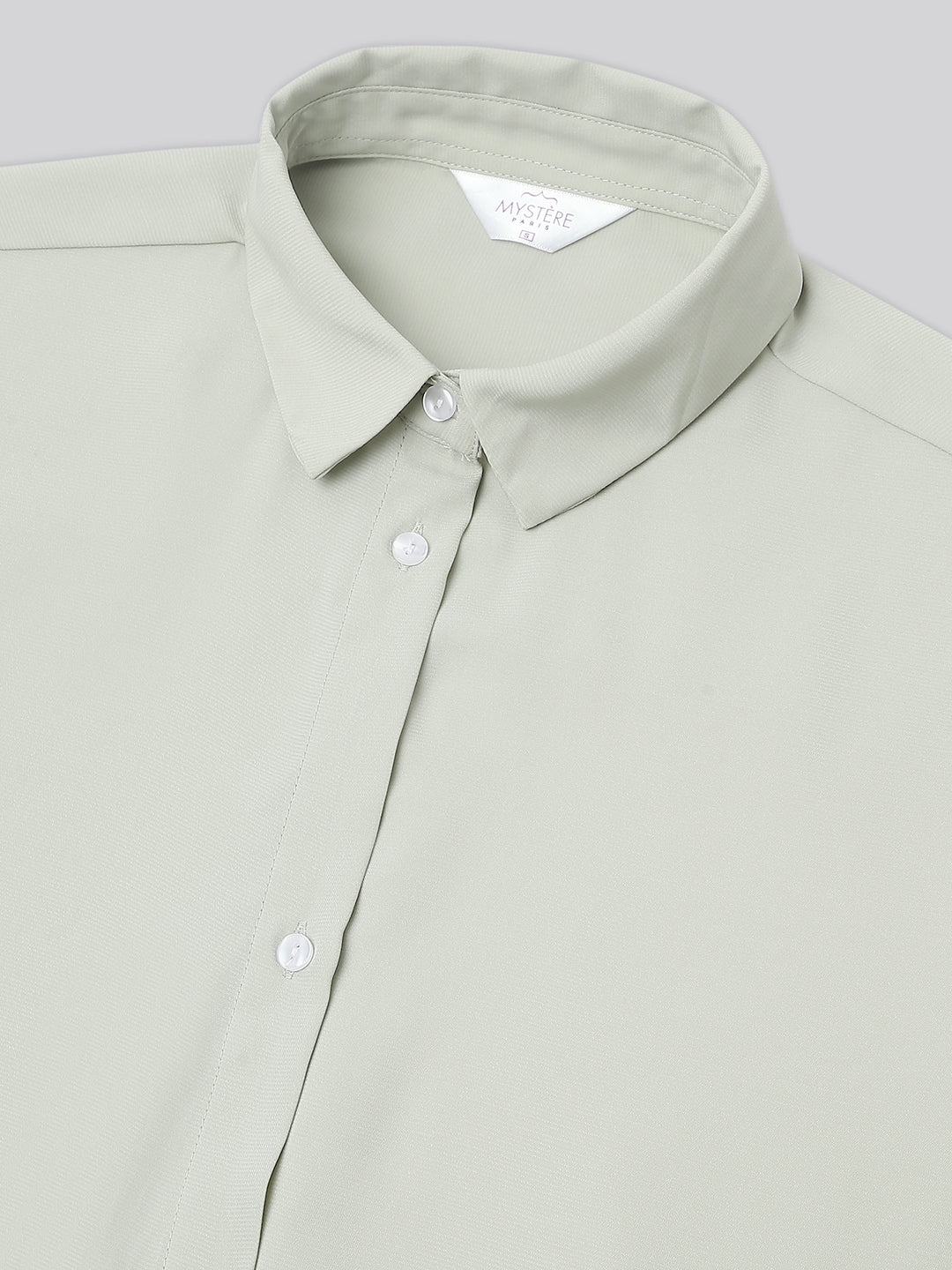 Solid Moss Green Oversized Shirt