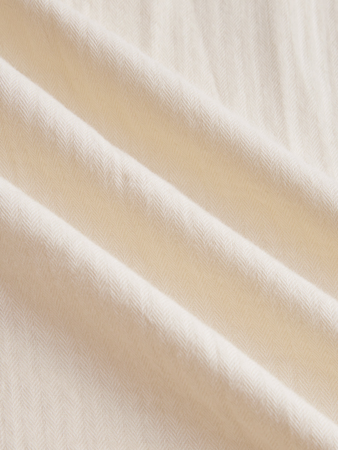 Pastel Beige Herringbone Textured Oversized Shirt