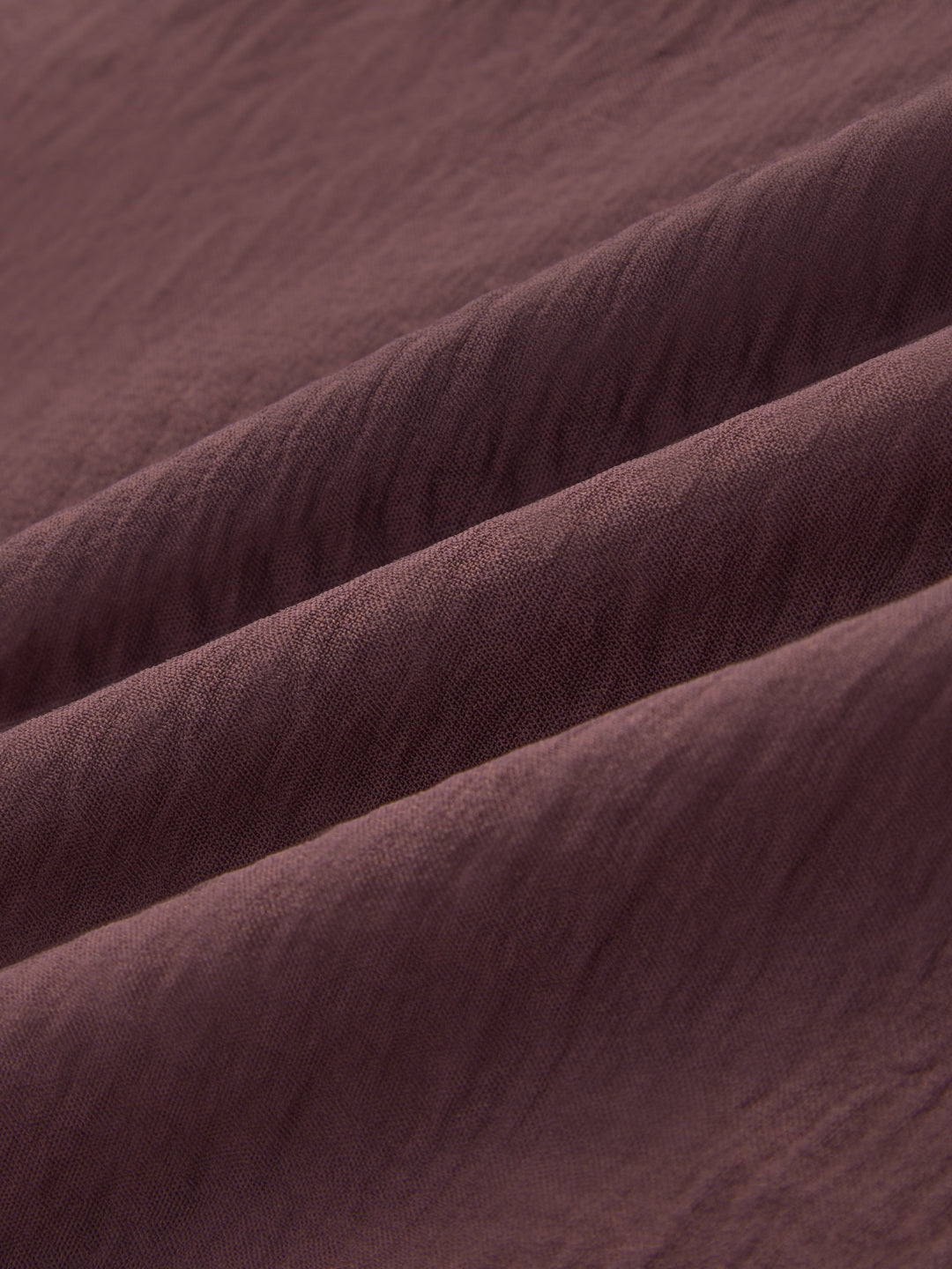 Luxe Warm Brown Crinkled Straight Fit Trousers