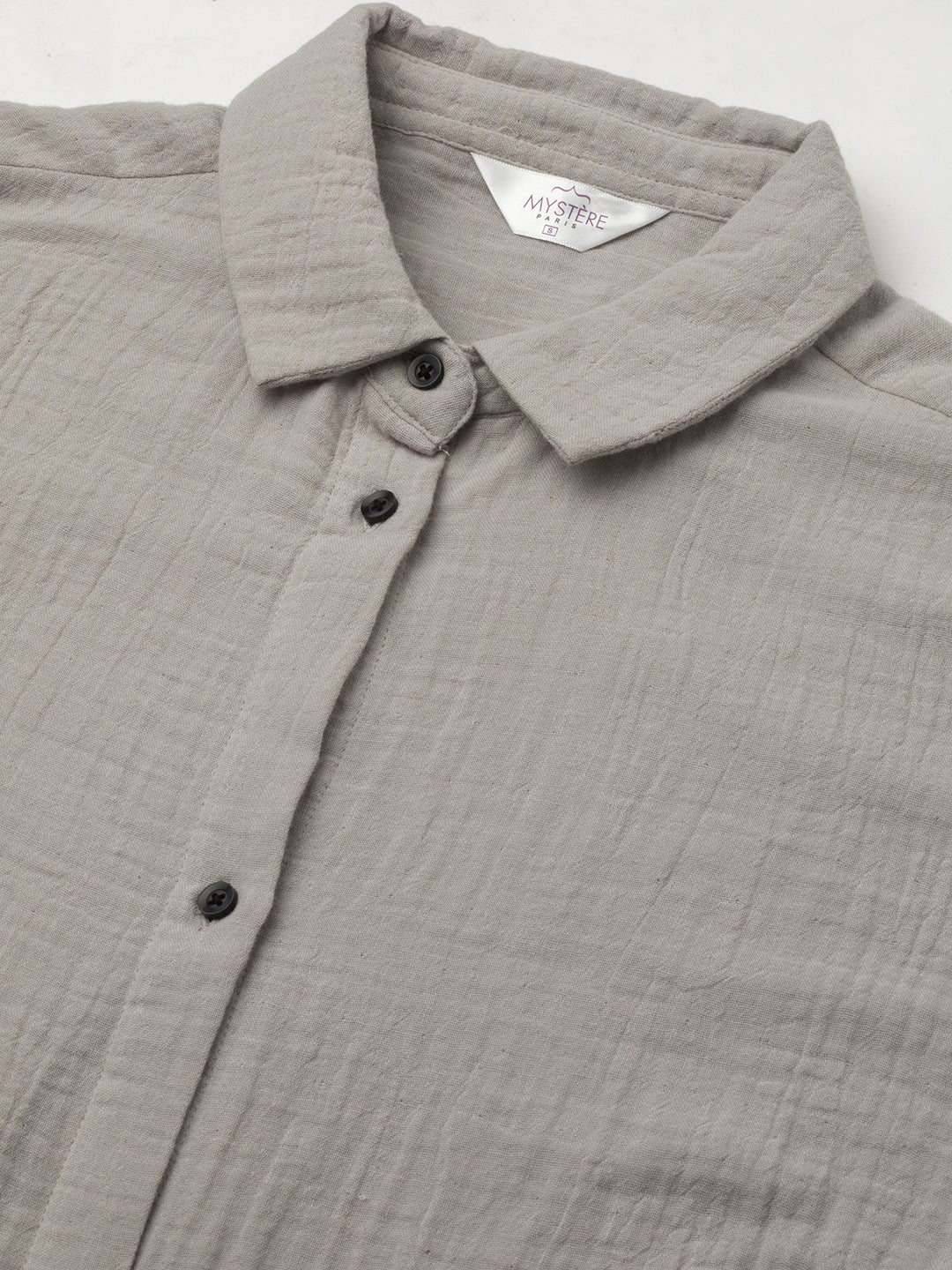 Bone Beige Double Cloth Oversized Shirt