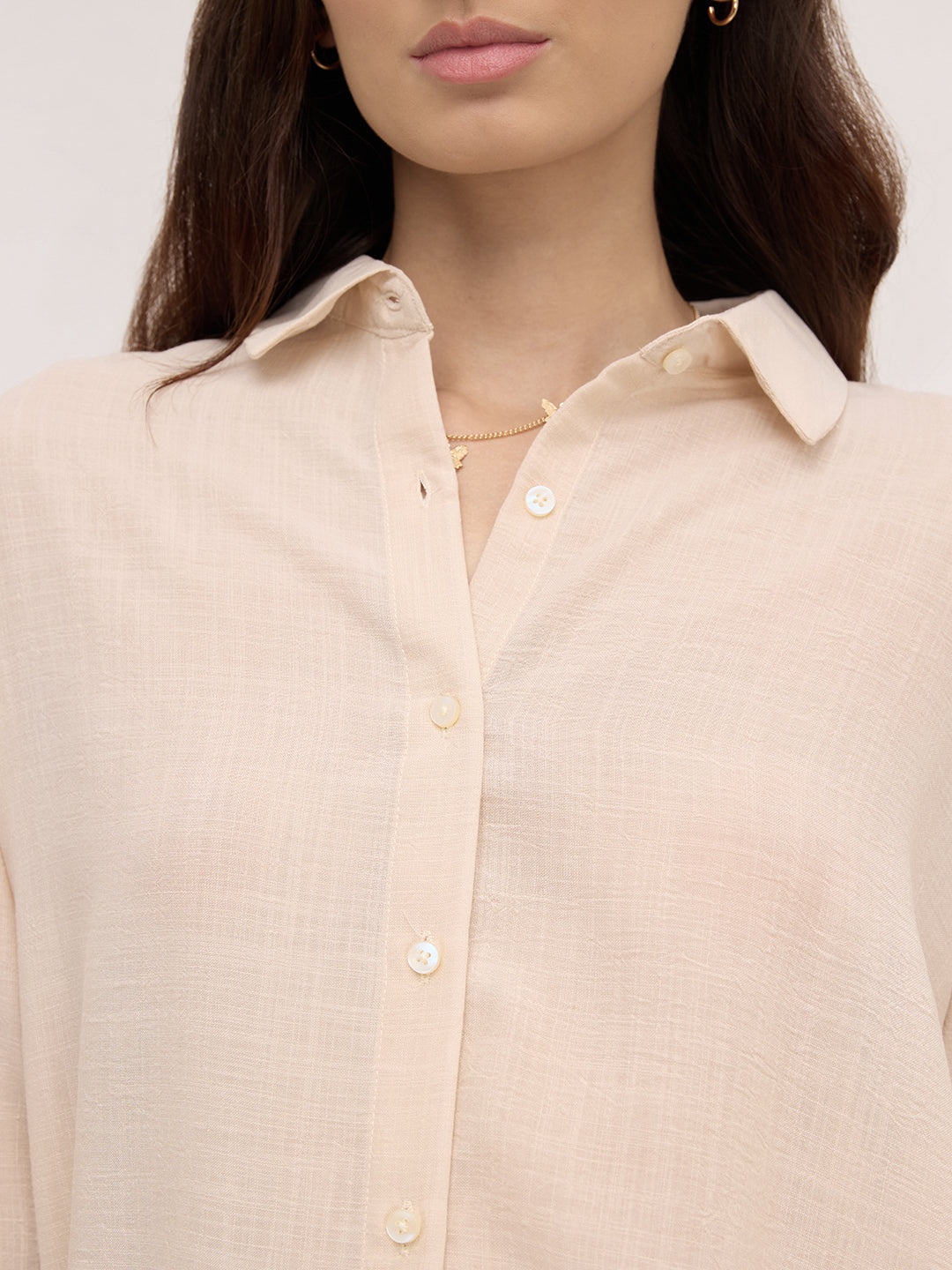 Classic Beige Oversized Shirt