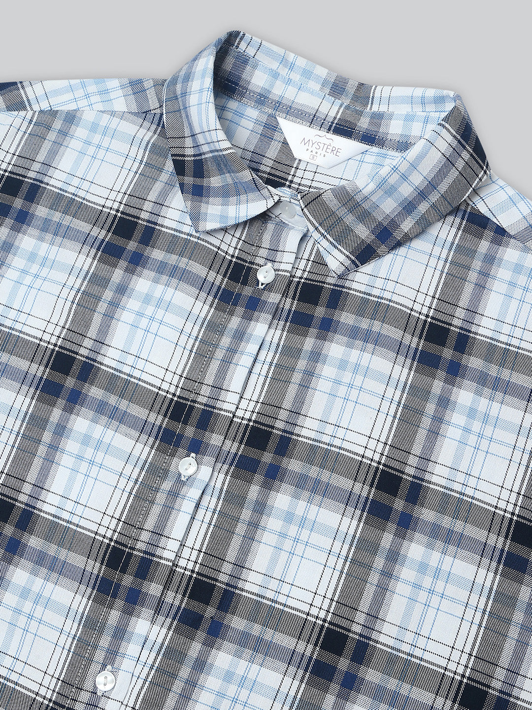 Blue & White Checkered Oversized Shirt