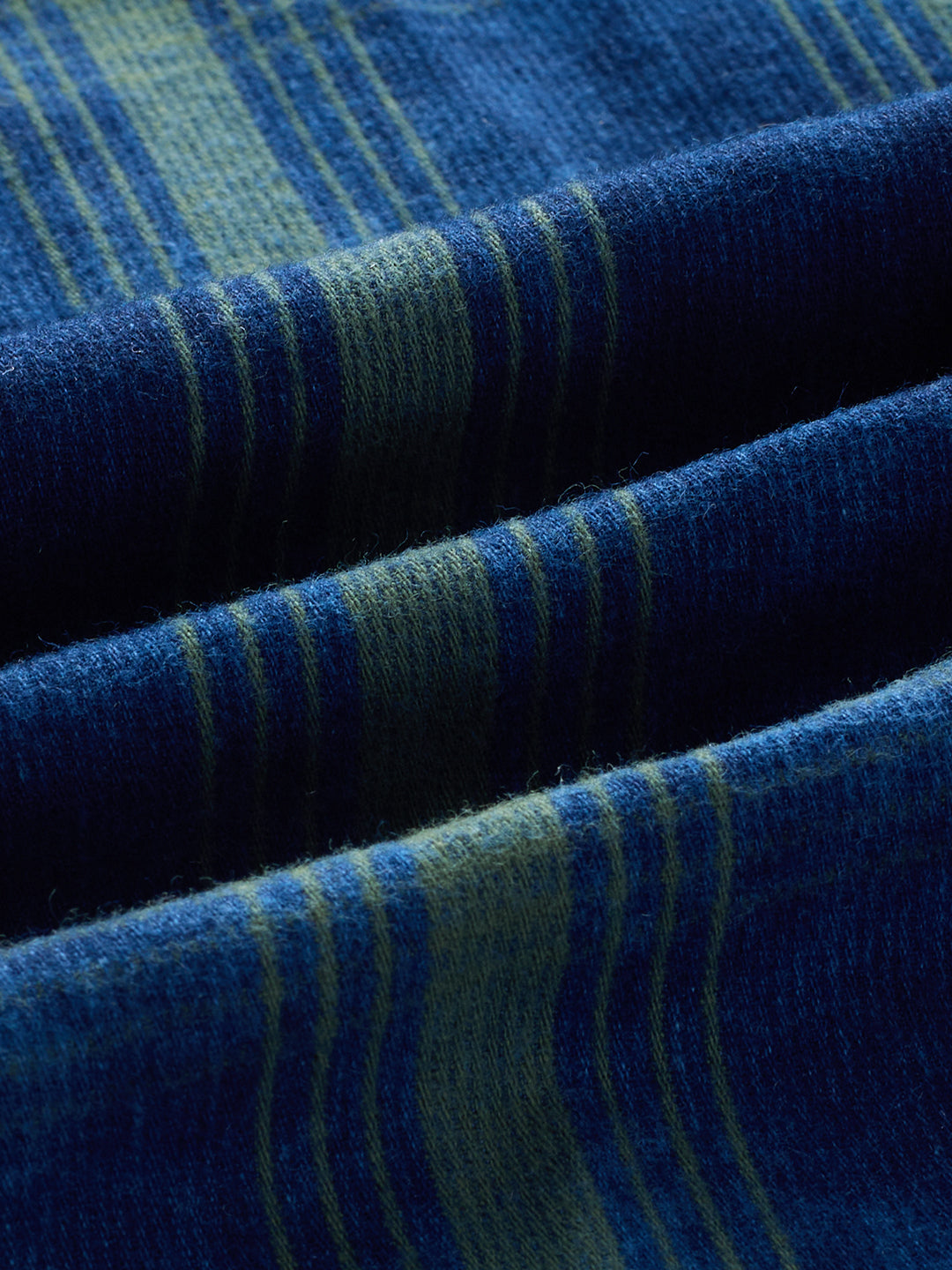 Navy & Olive Checkered Corduroy Oversized Shirt