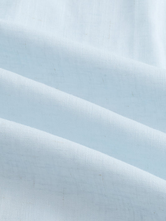 Sea Blue Linen Blend Oversized Shirt