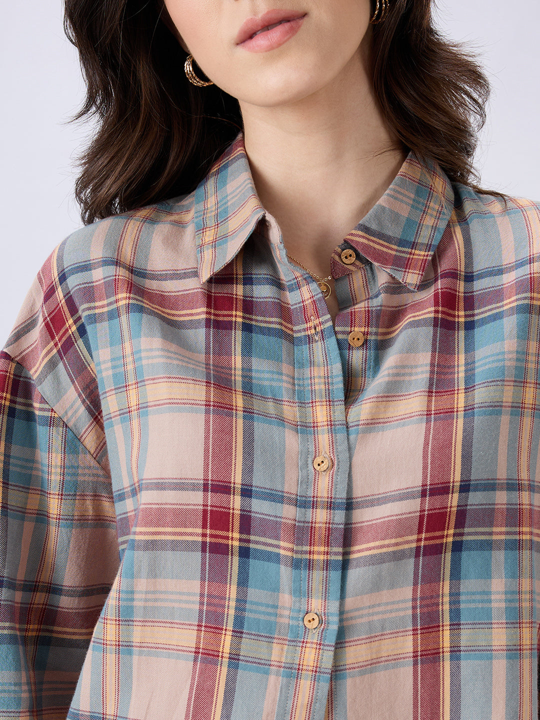 Classic Multicolor Checked Oversized Shirt