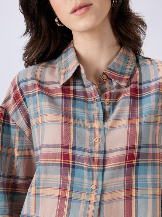 Classic Multicolor Checked Oversized Shirt