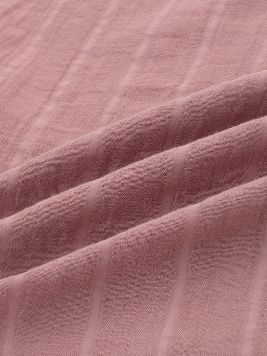 Dusty Pink Seersucker DoubleCloth Oversized Shirt
