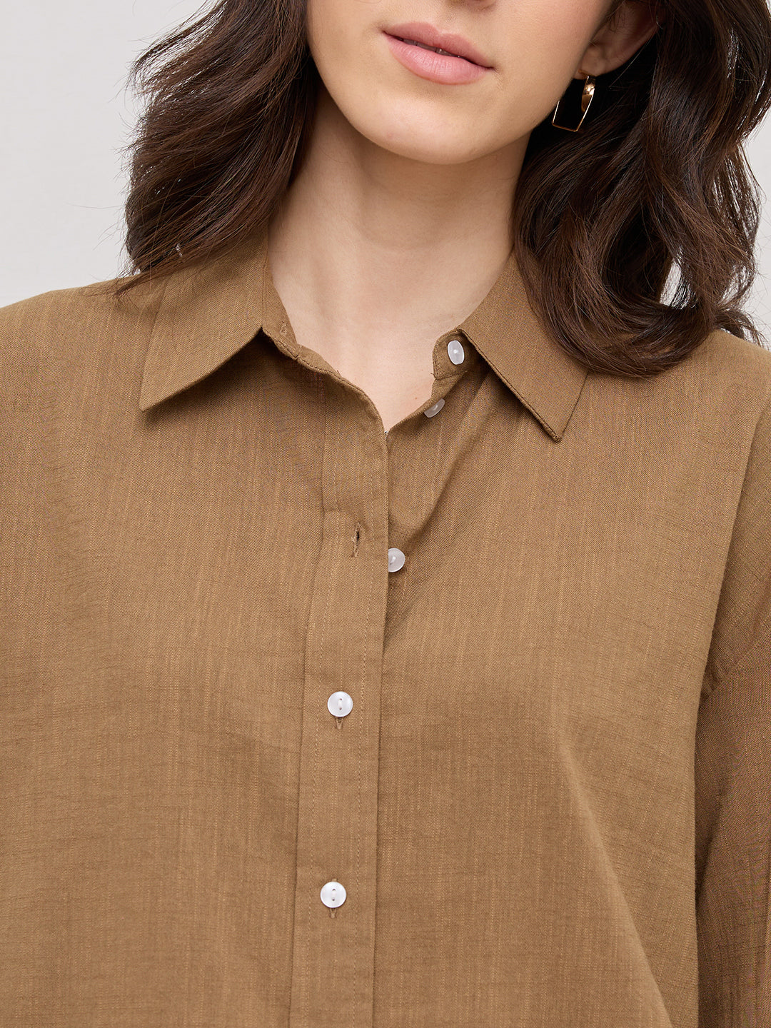 Sepia Brown Everyday Oversized Shirt