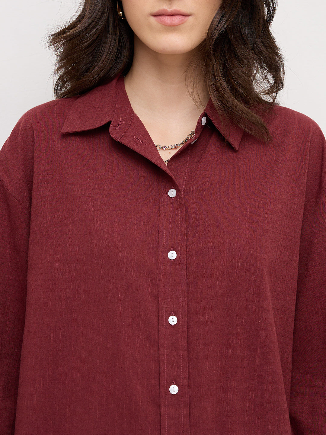 Soft Cranberry Everyday Oversized Shirt