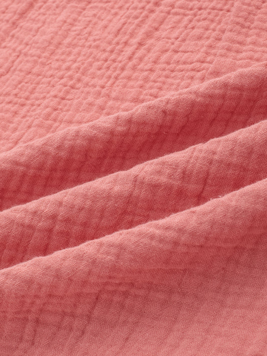 Soft Coral Double Cloth Oversized Shirt