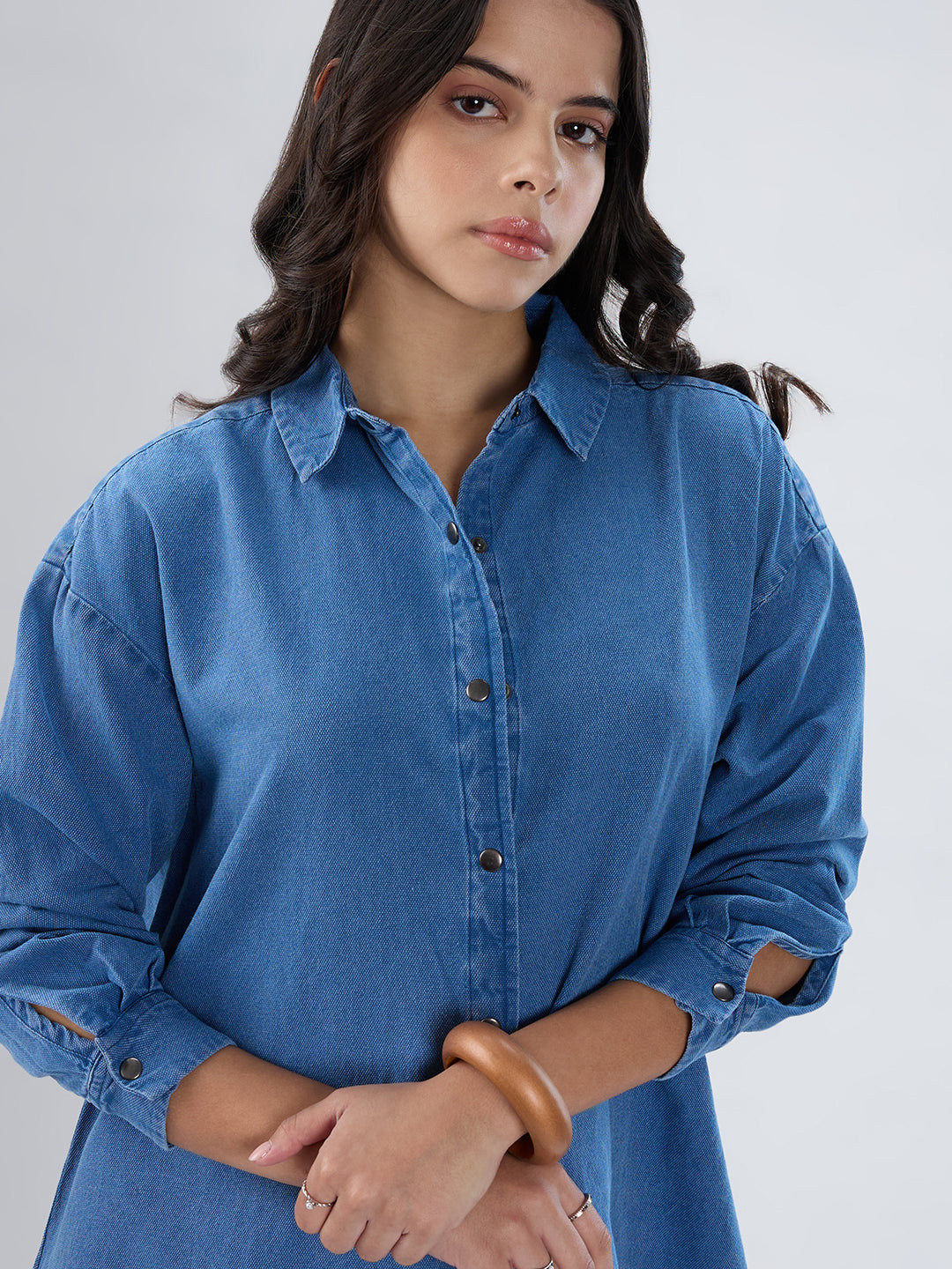 Blue Denim Oversized Shirt