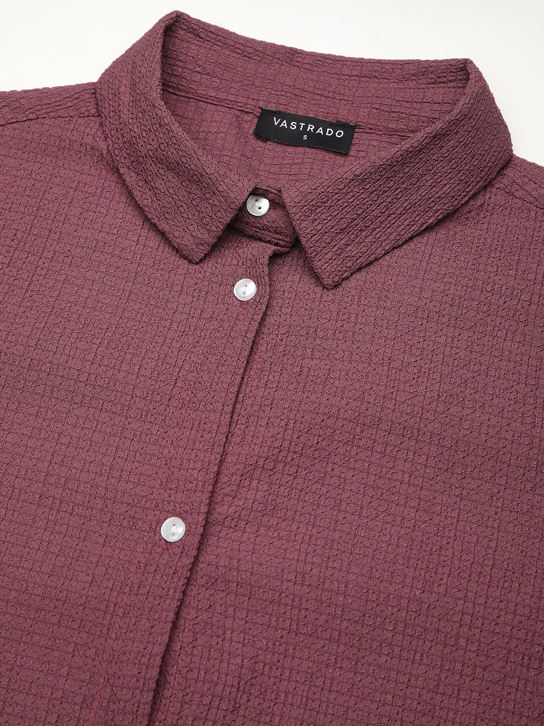 Rouge Pink Textured Oversized Shirt