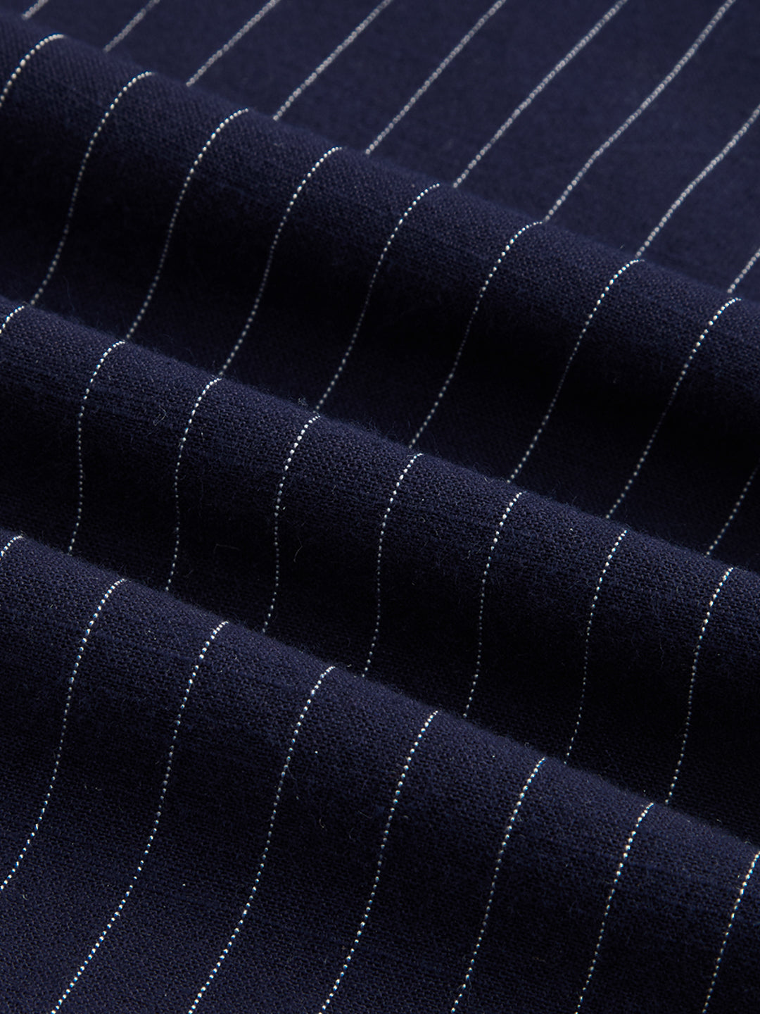 Deep Navy Pin Stripe Wide Leg Trousers