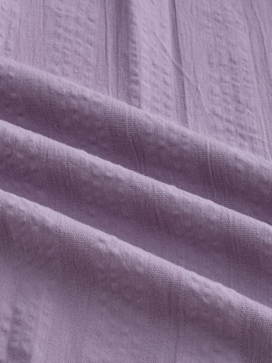 Lavender Seersucker Textured Oversized Shirt