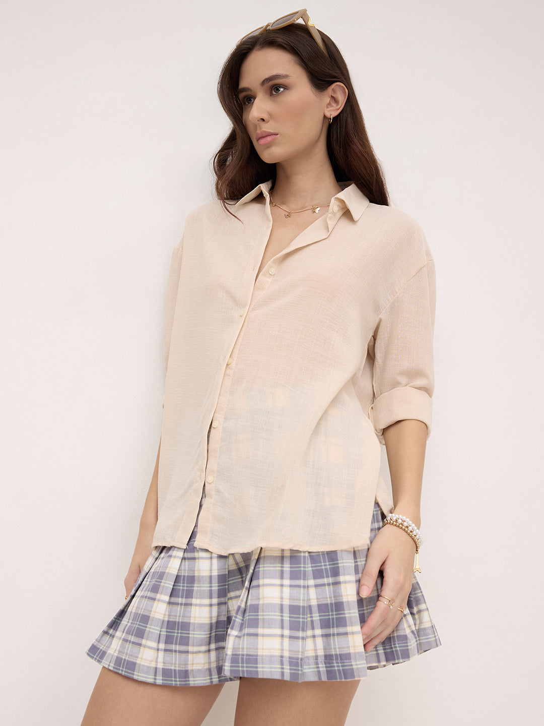 Classic Beige Oversized Shirt