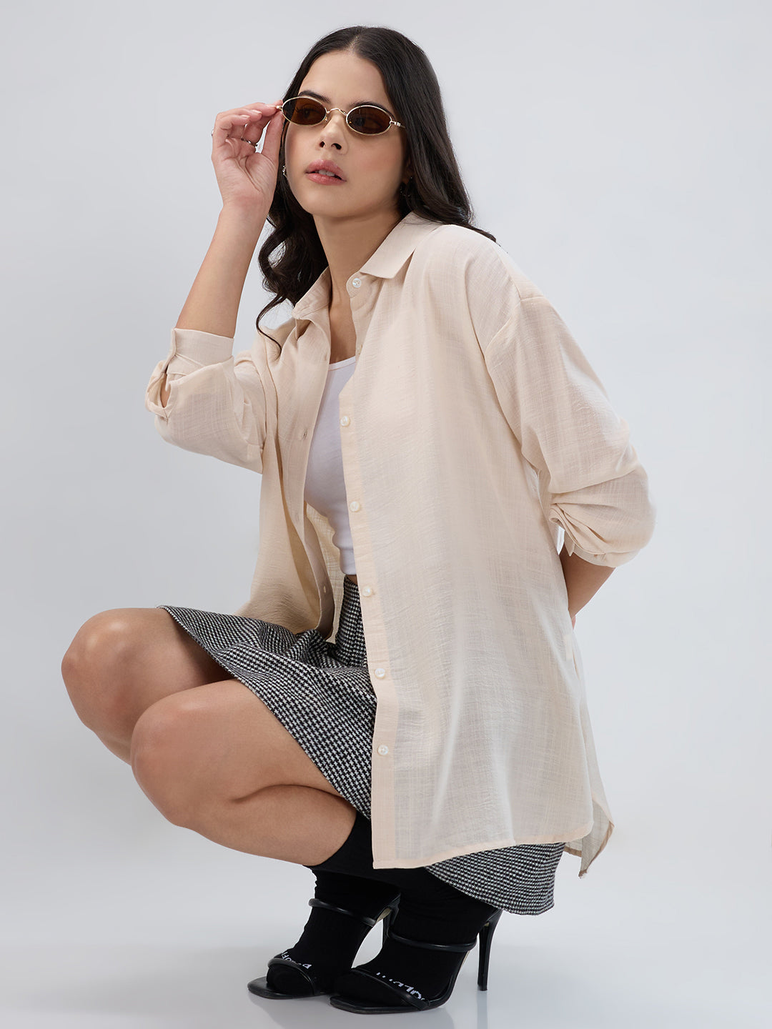 Classic Beige Oversized Shirt
