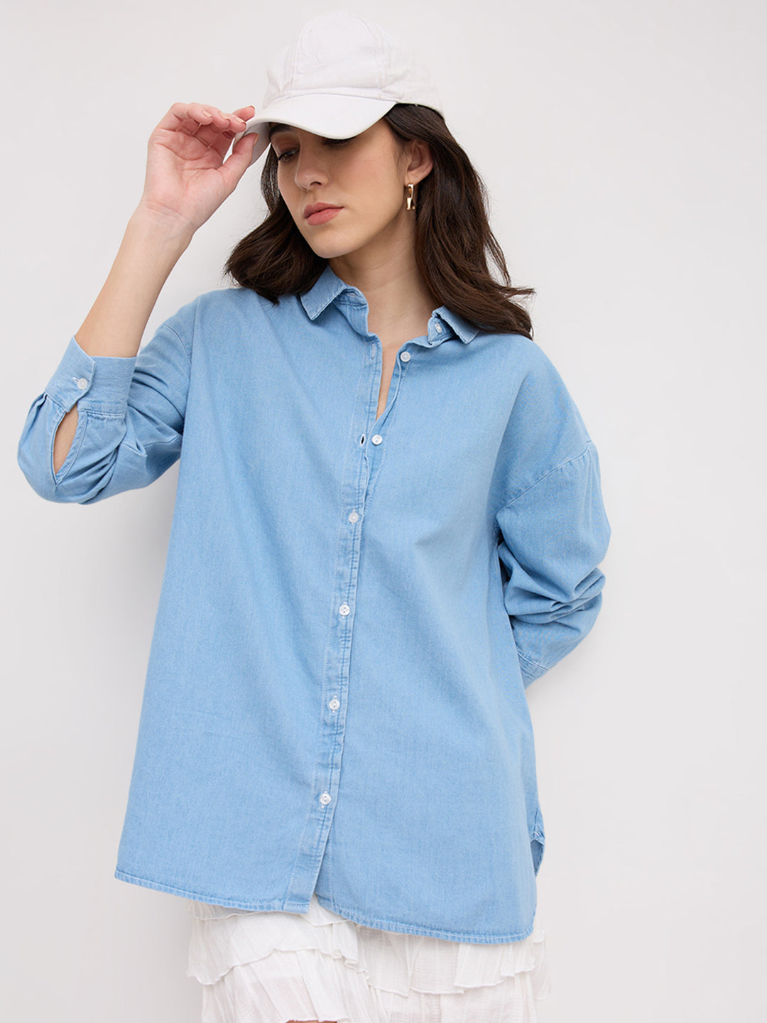 Blue Denim Oversized Shirt