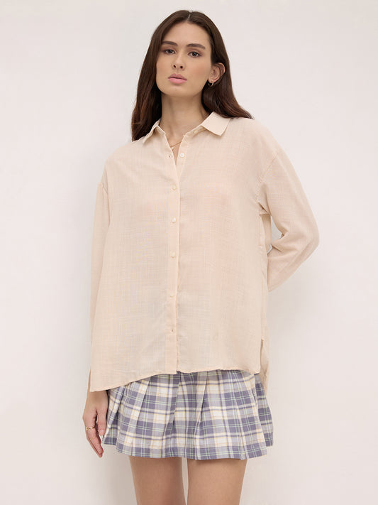 Classic Beige Oversized Shirt