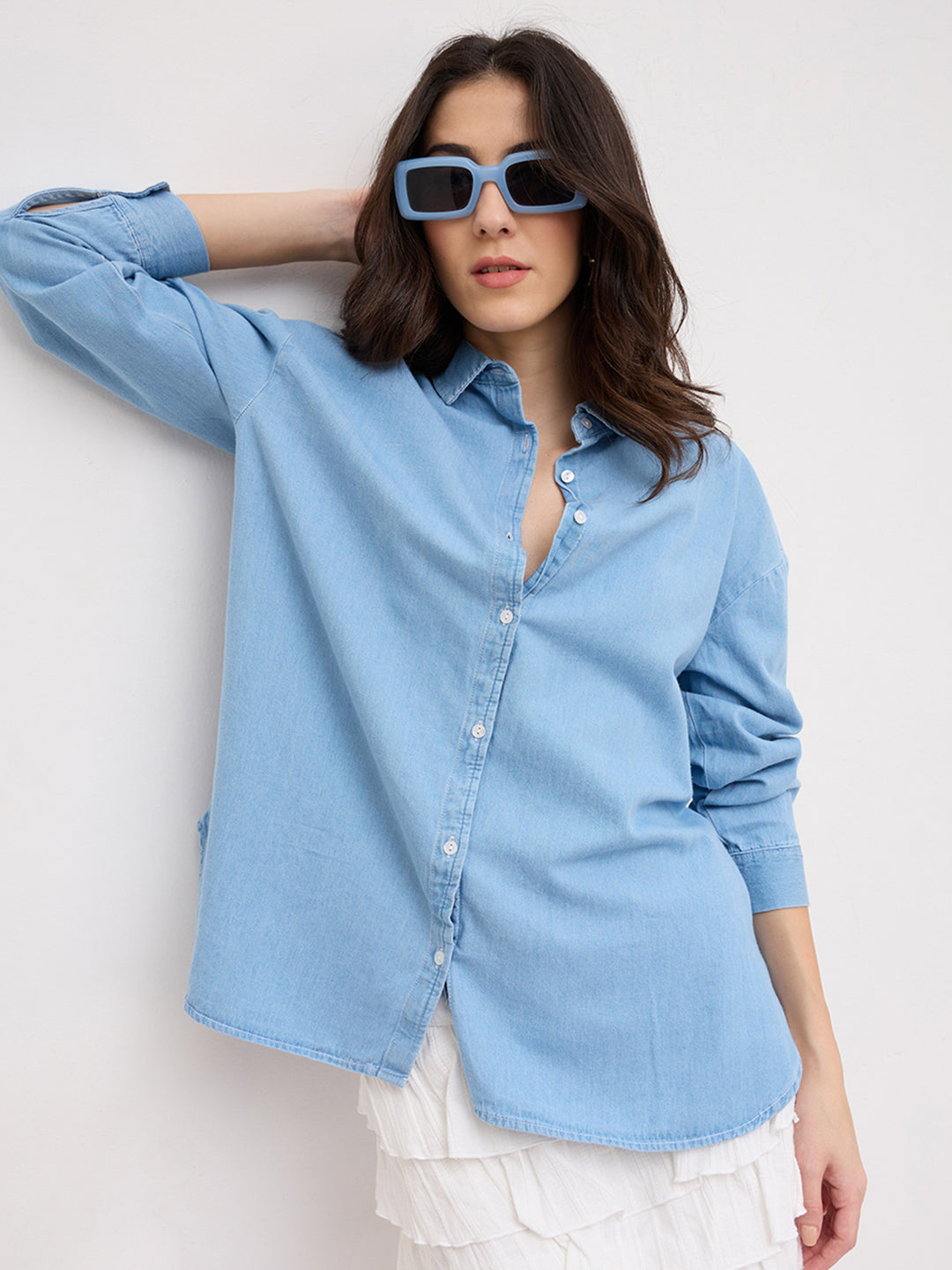 Blue Denim Oversized Shirt