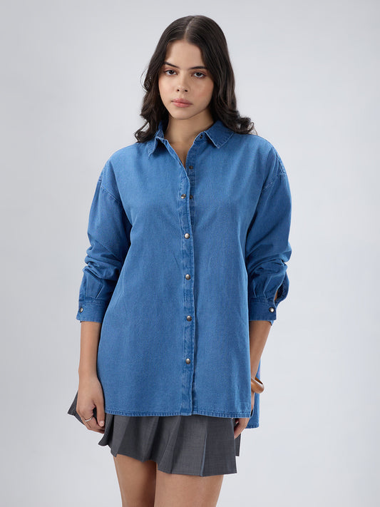 Blue Denim Oversized Shirt