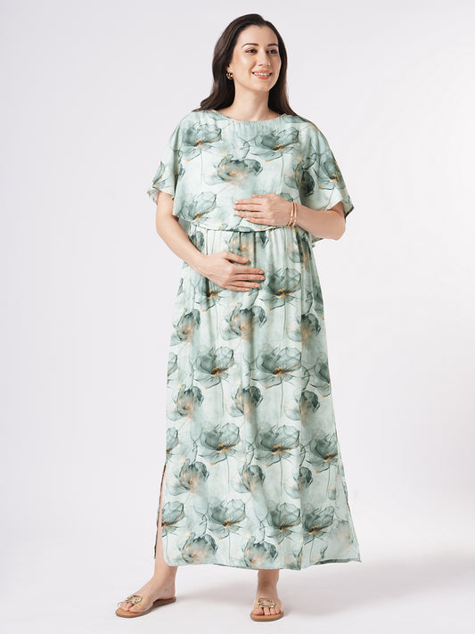 Ethereal Bloom Comfy Maternity Dress