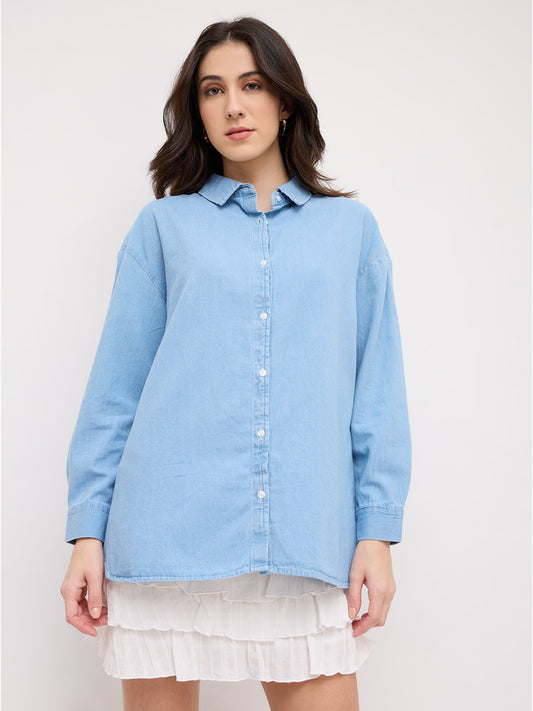 Blue Denim Oversized Shirt