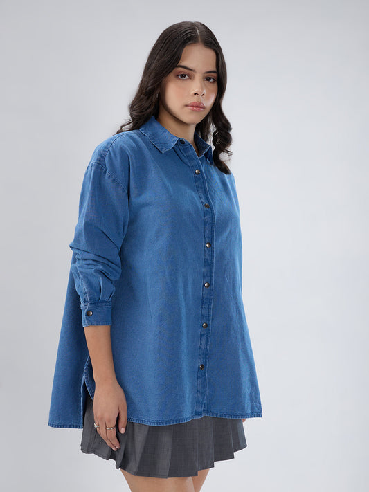 Blue Denim Oversized Shirt